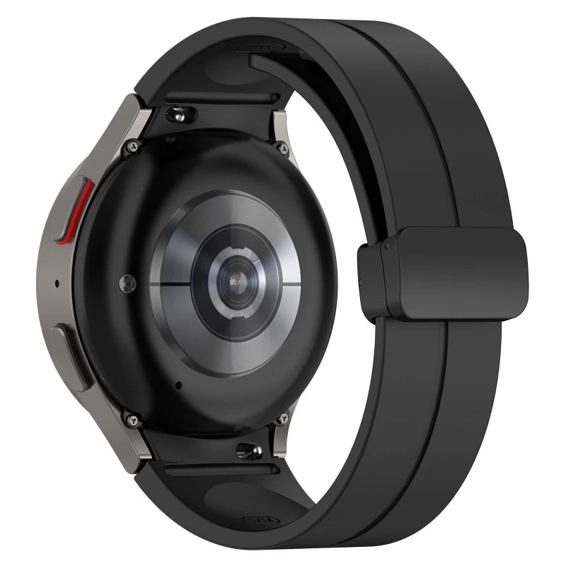 No Gap Soft Silicone Strap For Samsung Galaxy Watch 7 6 5 4 40mm 44mm Breathable Magnetic Wristband Watch 6 4 Classic/5 Pro 45mm