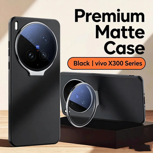 HANNUO For VIVO X300 Pro X200 Ultra Case Ultra Thin Frosted Full Cover Lens Bracket Anti-drop Cover For Vivo X200 Pro Mini Funda