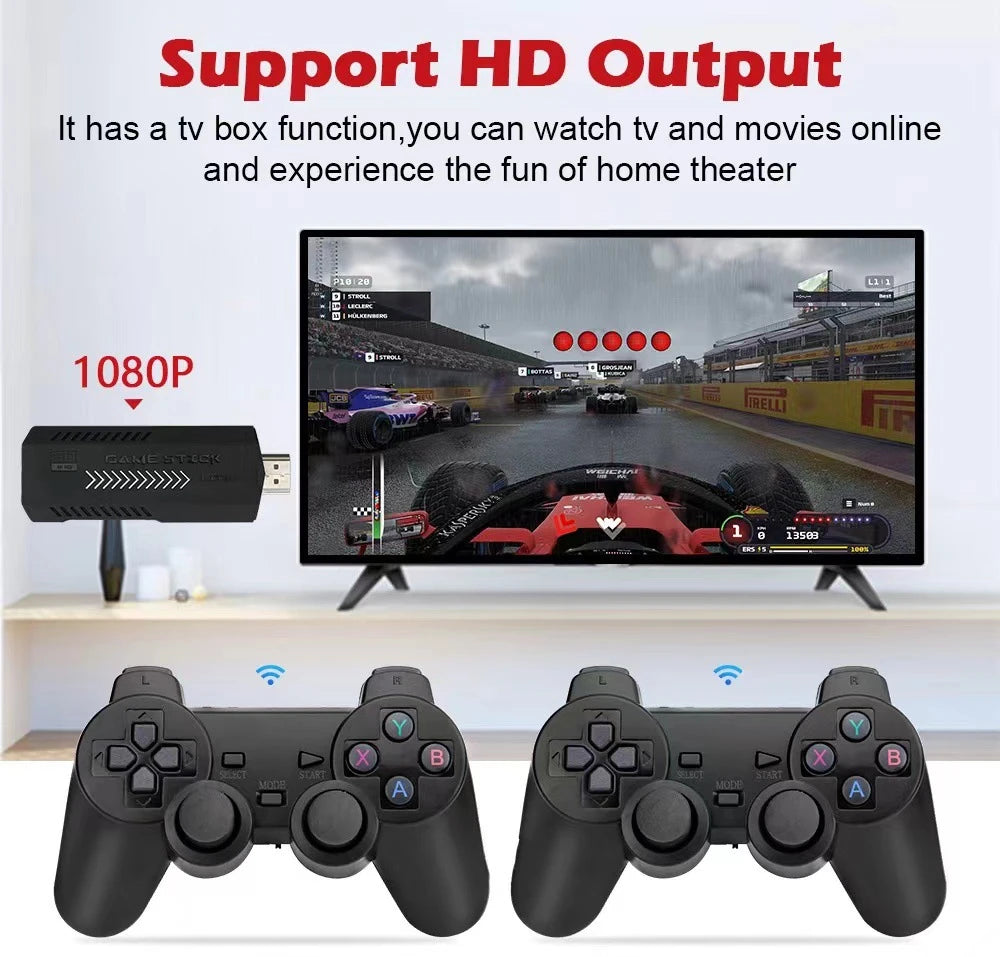 X2 Plus Game 3D HD Retro TV Video Game Console Wireless Controller Mini Emulator for Kids Gifts Classic Arcade for PSP PS1