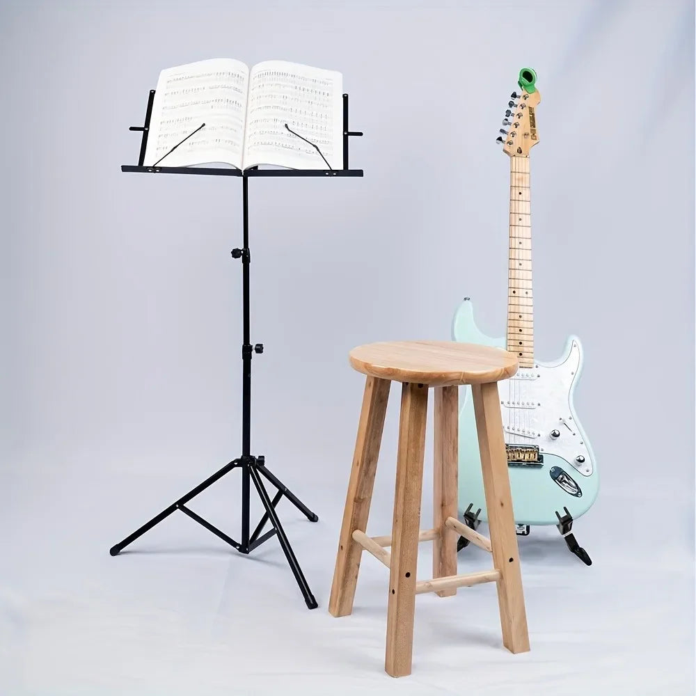Music Stand 2 in 1 Dual Use Folding Sheet Music Stand Desktop Book Stand Portable and Lightweight