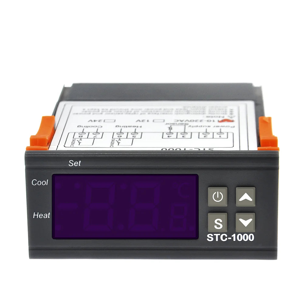 STC-1000 220V 12V 24V Digital Temperature Controller Thermostat Thermoregulator Incubator Relay LED 10A Heating Cooling Tools