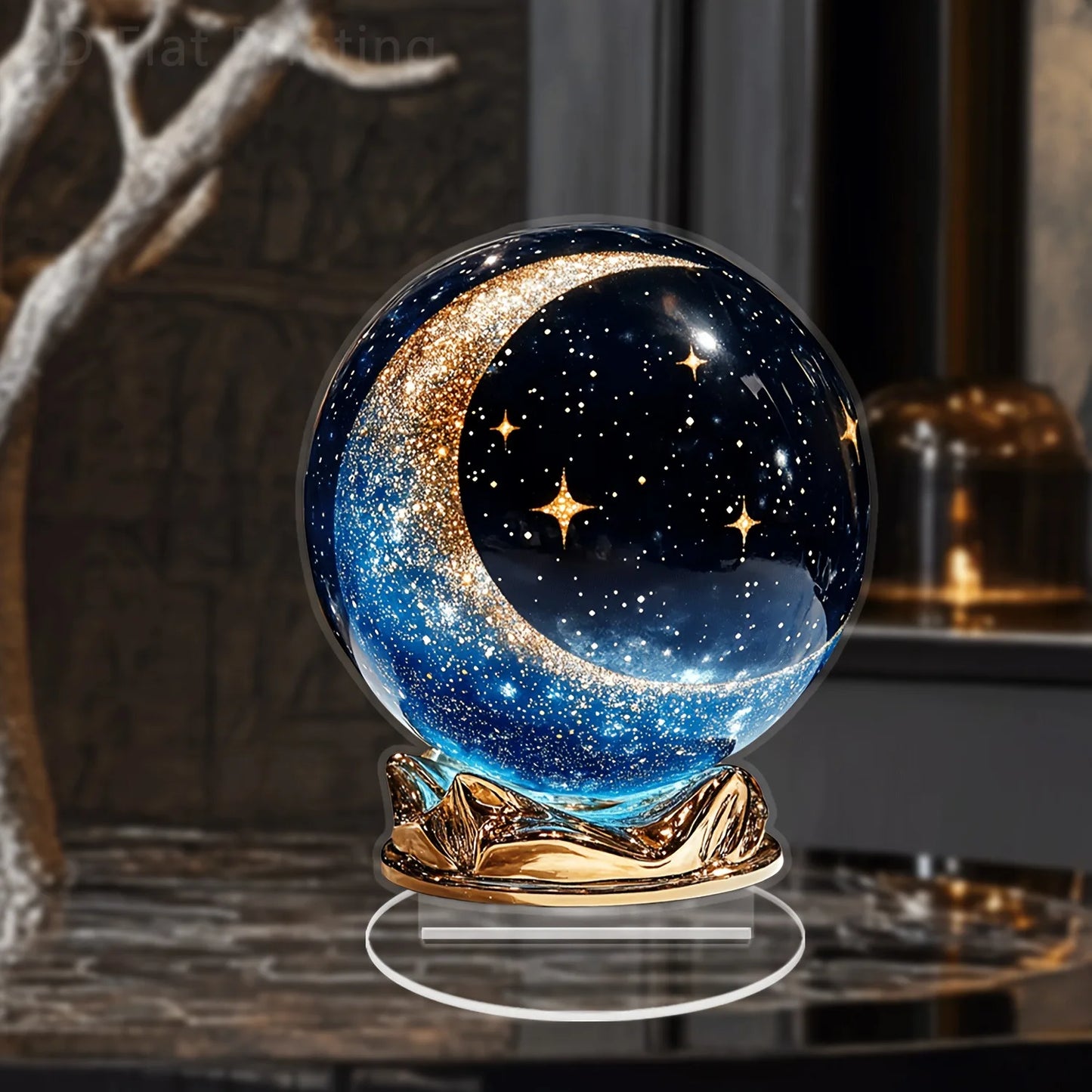 1PCS Bohemian Style Crystal Ball Tabletop Decoration Sculpture Home Decoration Office Decoration Coffee Shop Studio Display