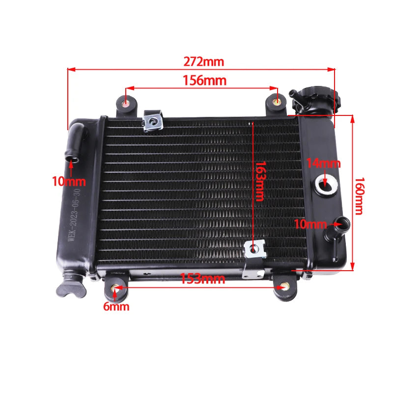 Radiator Cooler Water Tank With 5" Electrofan For 150cc 200cc 250cc Water Cooling Engine Motorcycle Quad 4x4 ATV UTV Buggy Parts