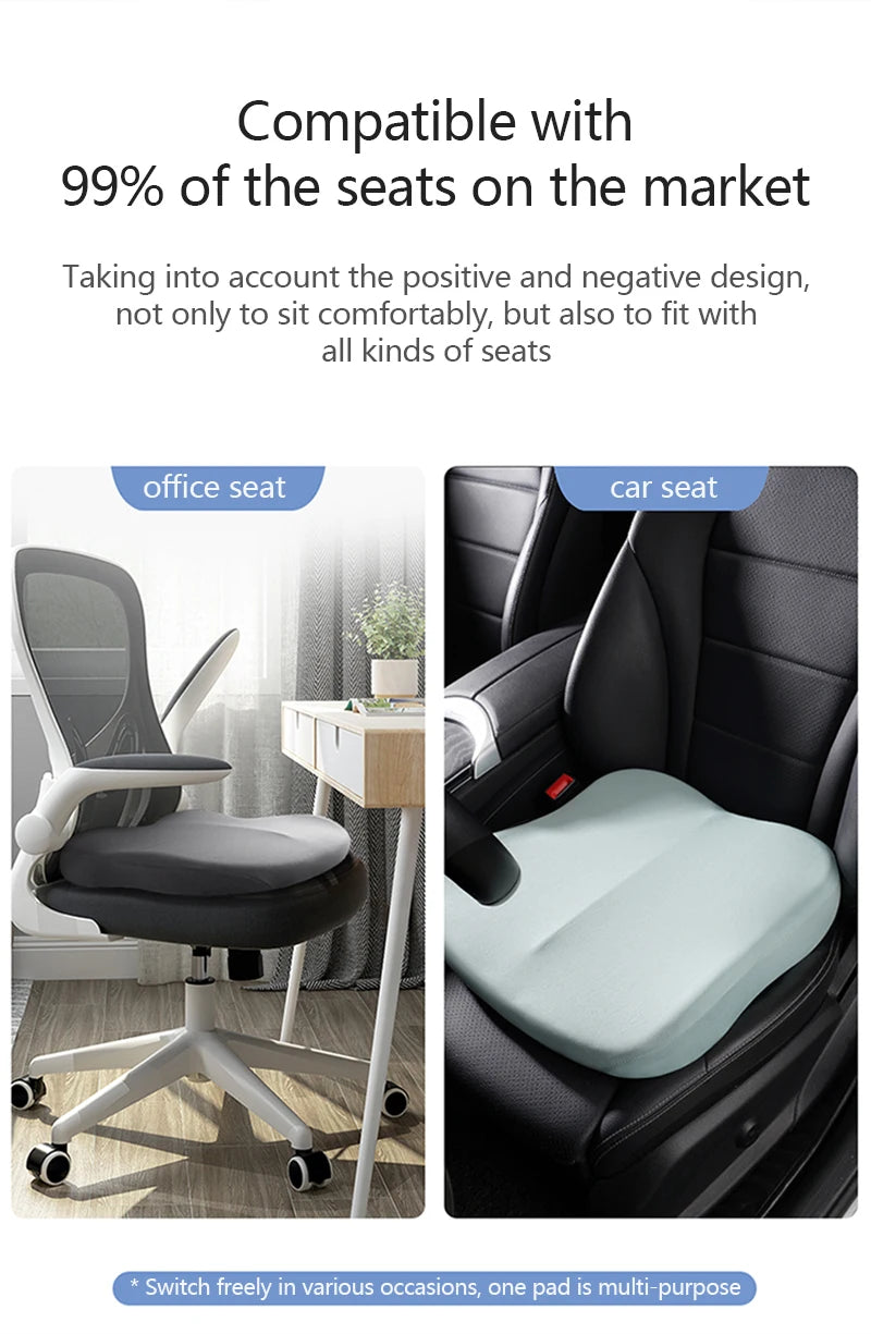 Car Booster Seat Cushion Memory Foam Height Car Cushion Seat Protector Cover  Pad Mats Adult Car Seat Booster Cushions