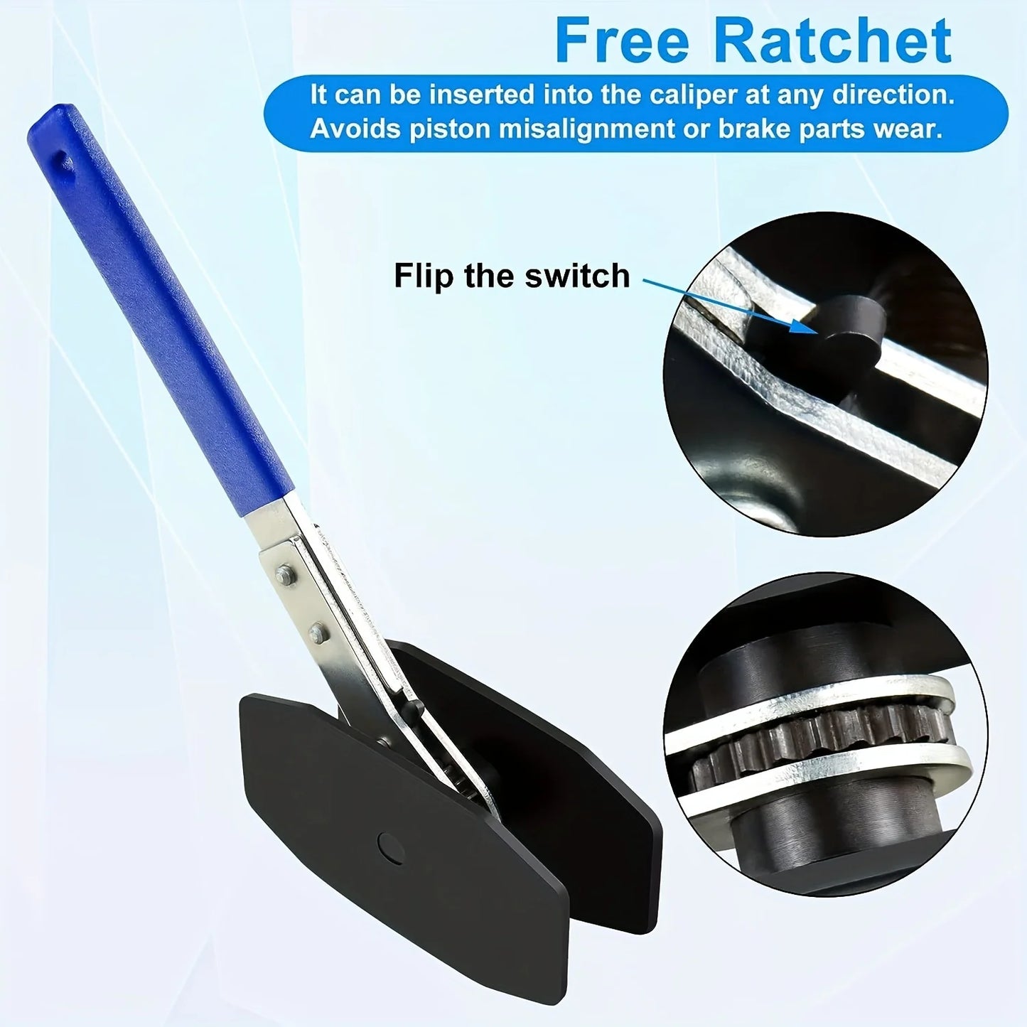 Car Ratchet Brake Piston Caliper Spreader Tool Steel Press Single Twin Quad Separator Pad Disc Brake Caliper Repair Tool
