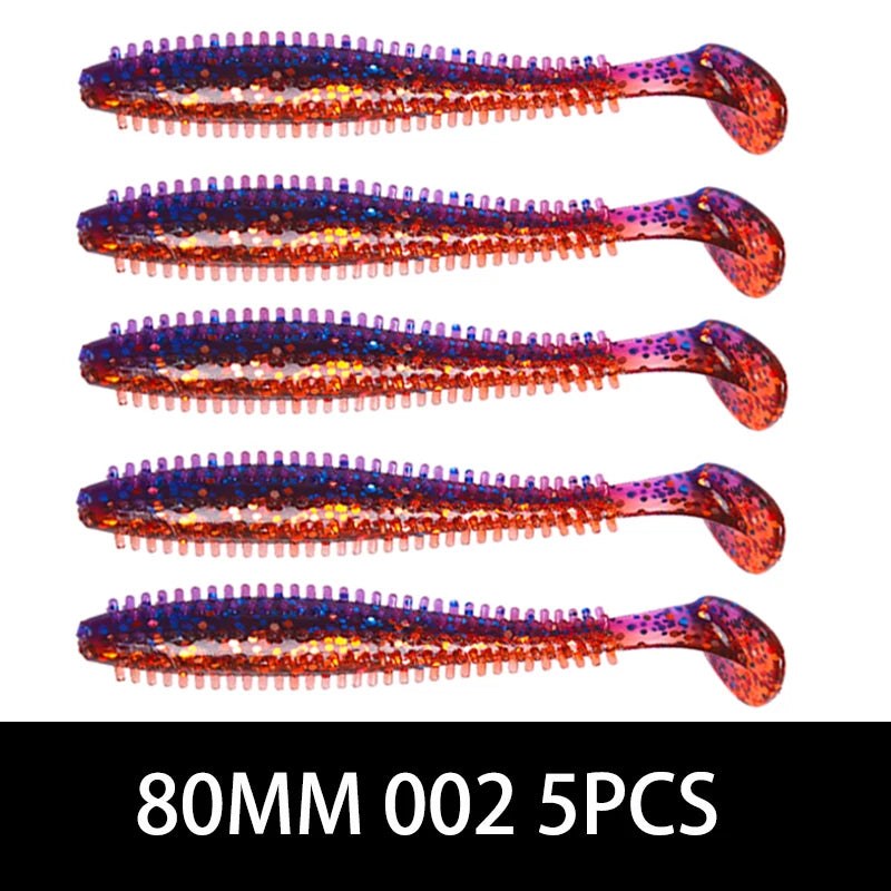 Silicone Soft Bait Fishing lure With Particles Fishing Bait 80MM120MM Pike Perch Fishing Artificial Bait Simulation Bait рыбалка