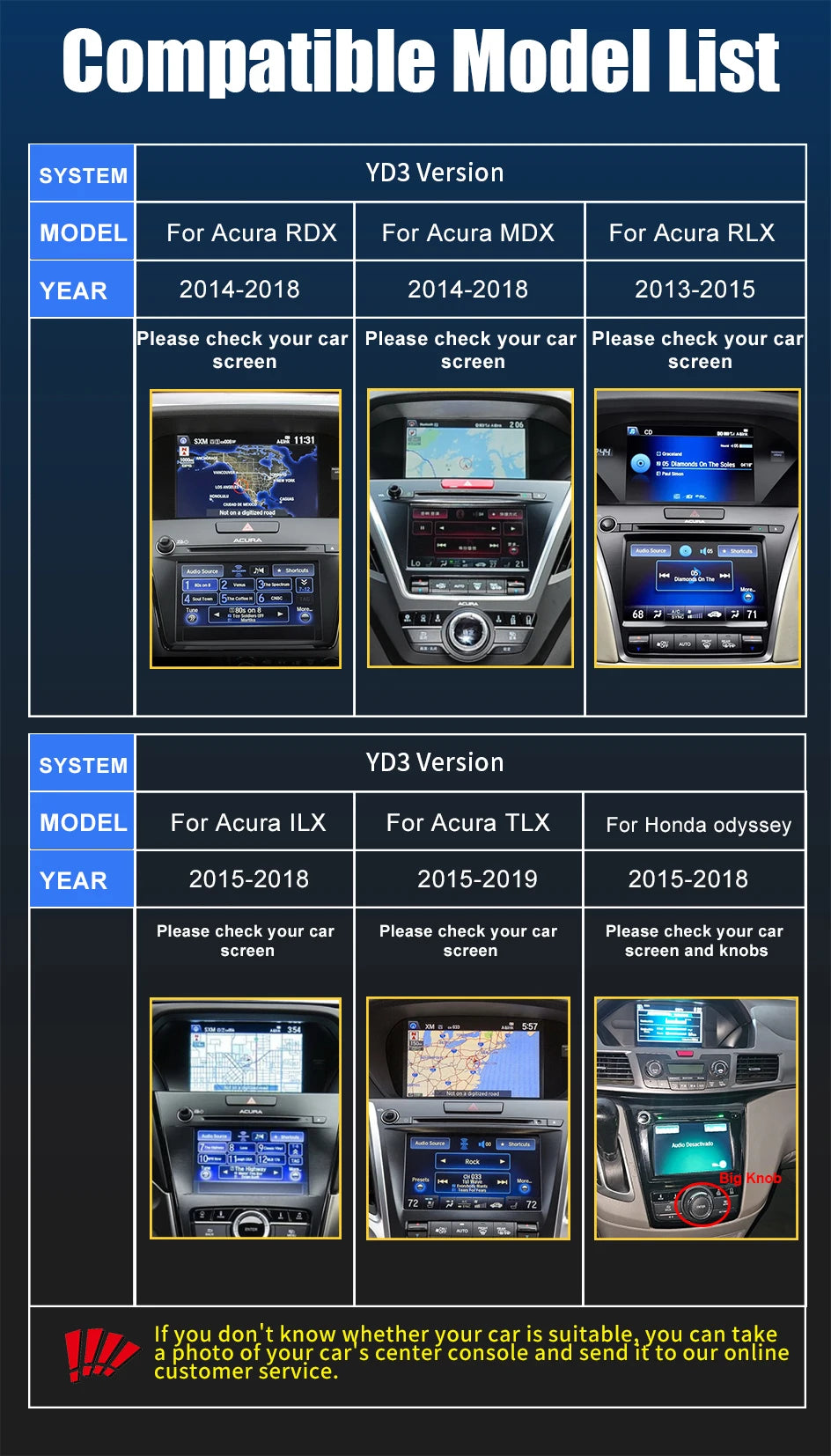 Car Ai Box Wireless Apple Carplay Android Auto For Acura YD3 MDX RDX TLX ILX RLX Honda Odyssey Original Screen Support Mirroring