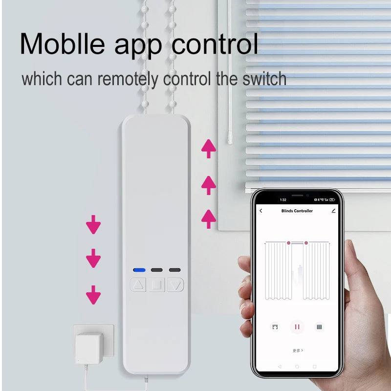 KEMEK Tuya Smart Wifi Blinds Motor Automatic Electric Roller Shade Controller App Control Works with Alexa Google Assistant