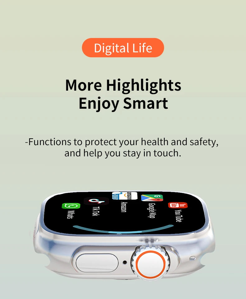 S10 Ultra MAX Smartwatch 2.29inch Amoled Android Smart Watch With 8MP Camera 1280Mah Battery NFC Compass GPS WIFI Global Calling