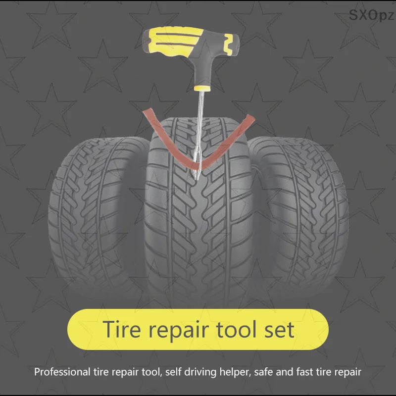 Tire Tubeless Tire Repair Tool Kit For Emergencies Quick Puncture Fixing For Cars Truck RV Jeep ATV Motorcycle Flat Tire Repair