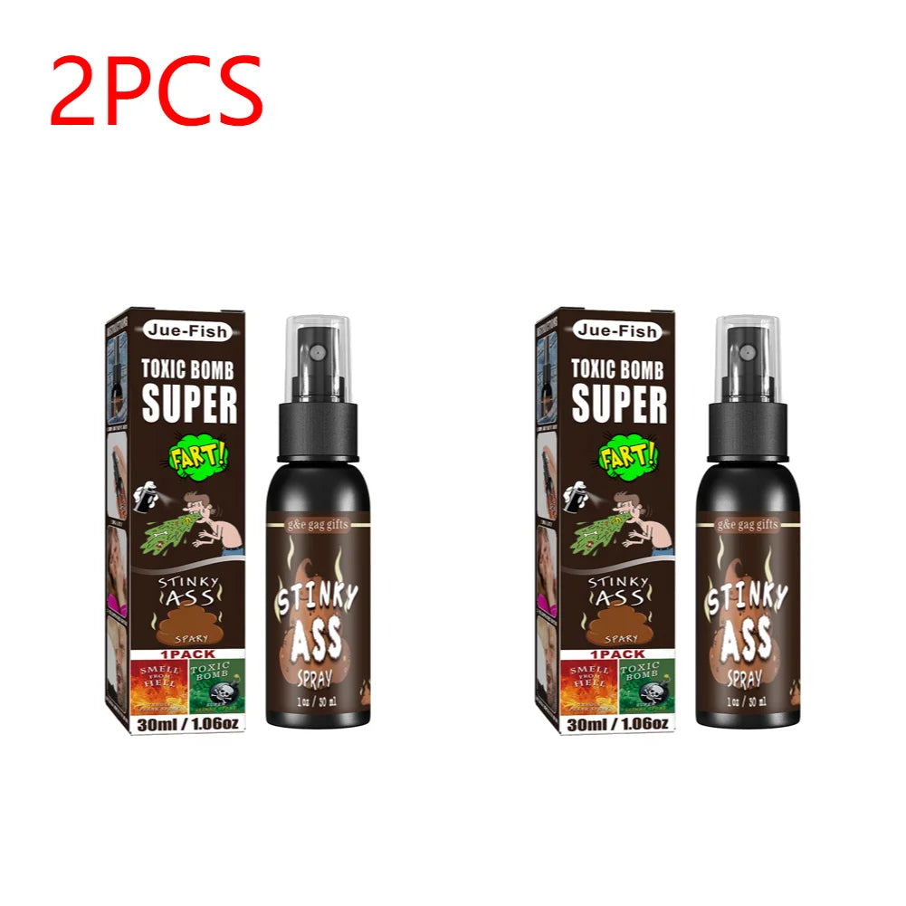 30ml Fart Gag Spray Prank Joke Plastic Spray Can Stink Party Supplies Stinky Fart for Adults Kids Non Toxic Halloween Funny Toys