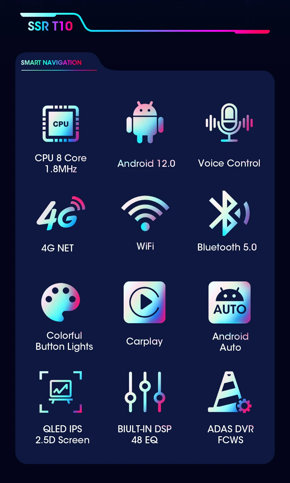 Android 12 Universal Car Radio for Nissan Kia Honda Toyota VW Multimedia Video Player 2Din Carplay GPS Navigaion 9/10" Head Unit