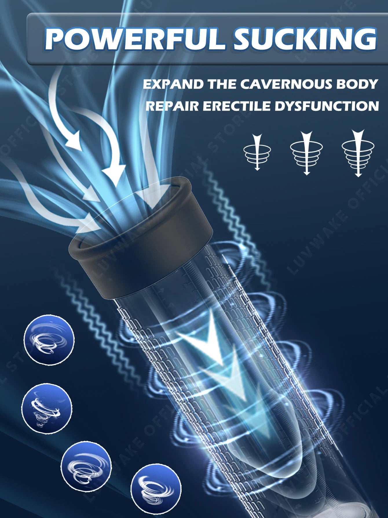 IPX7 Waterproof Electric Penis Pump for Enlargement Man Vacuum Pump Enlargement Extend Pump 4 Suction Levels 2 Silicone Sleeves