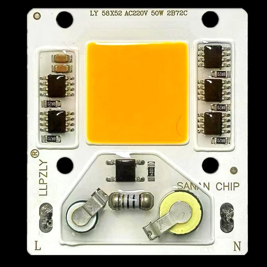 50W COB Light Source Smart IC No Need Driver DIY Flood light LED Bulb Spotlight AC 220V COB LED Chip Lamp For Outdoor Lighting