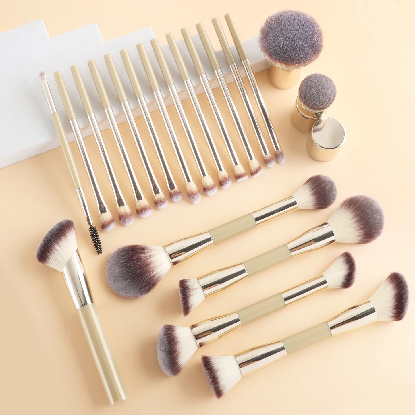 20pcs Makeup Brush Set Including Powder Brush Blush Brush Highlighter Brush Eyeshadow Brush Lash Brush Eyeliner Brush