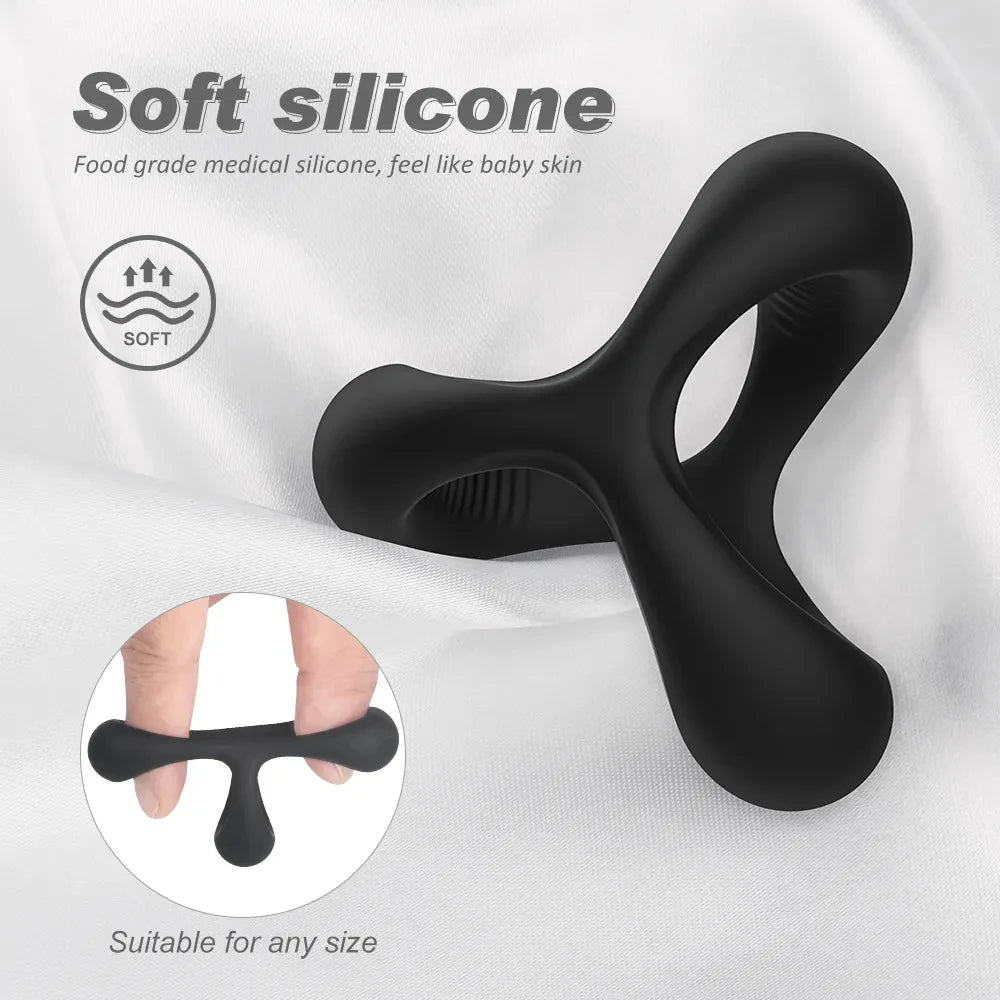 Reusable Penis Ring Silicone Lock Semen Cock Ring Penis Enlargement Delayed Ejaculation Sex Tooys For Men to Please Wife Orgasm