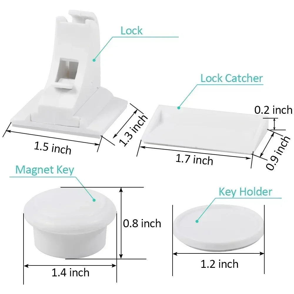 DHDH Magnetic Baby Safety Lock Children Protection Invisible Drawer Latch Cabinet Door Lock Limiter Children Security