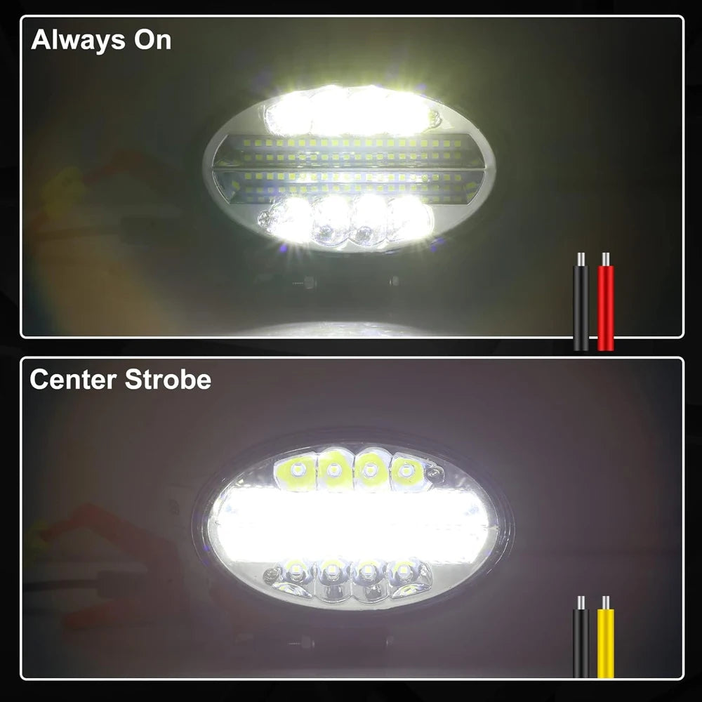 LED Tractor Oval Work Light 5inch Car Lamp 12V 24V Offroad Cab Headlight for Mining Crane Dump Truck Forklift ATV Spotlight