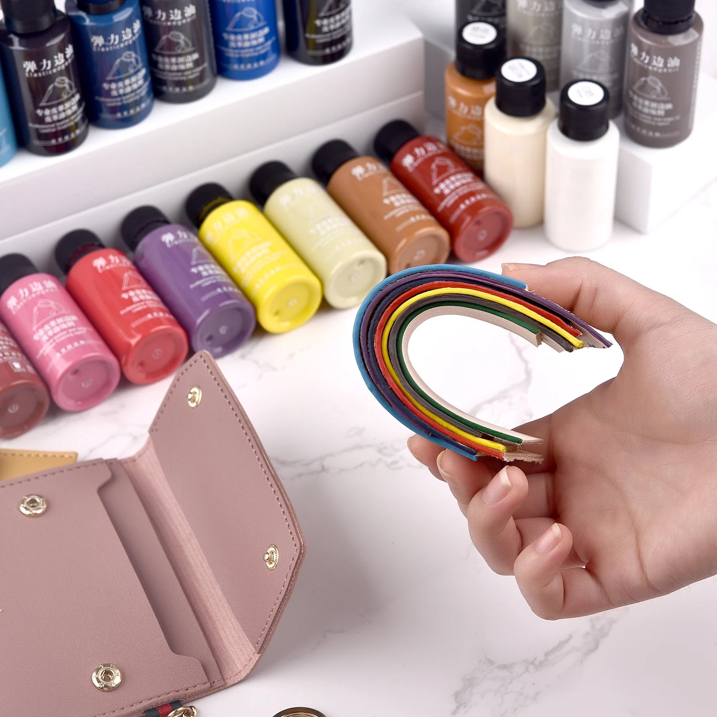 30ml Stretch Matte Elastic Edge Sealing Oil Leather Dye Coloring Coats Edges Repair Wrap Liquid DIY Leather Craft Paint Pigment