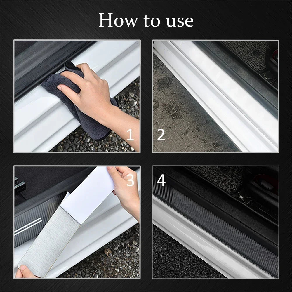 Car Door Sill Protector Stickers for Harrier XU30 XU60 XU80 30 60 80 Trunk Bumper Threshold Anti-Scratch Gurad Trim Accessories