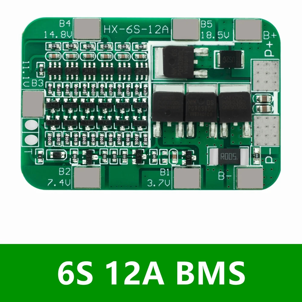 6S 12A/25A 24V 25.2V PCB BMS Protection Board For 6 Pack 18650 Li-ion Lithium Battery Cell Module New Arrival Balanced