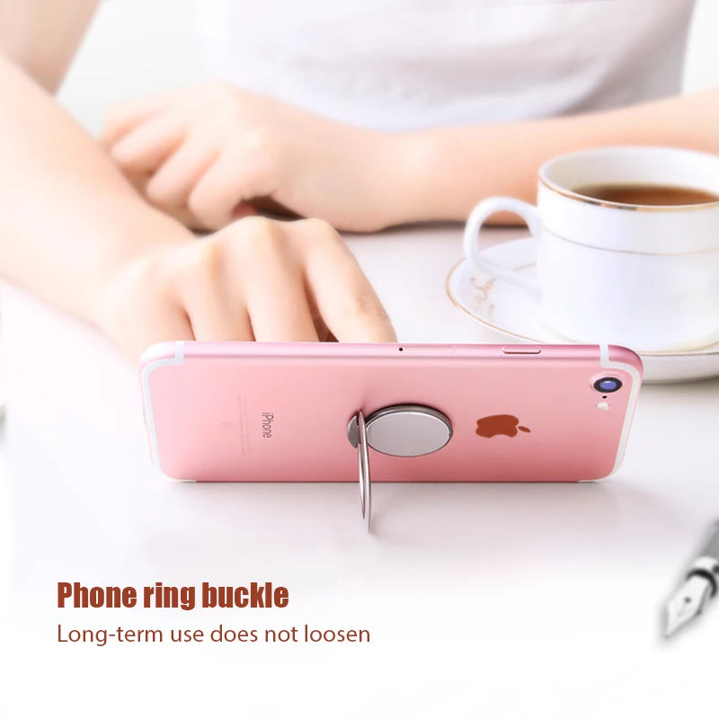 Universal Finger Ring Holder Stand Grip 360 Degree Rotating for Mobile Phone Support Car Magnetic Phone Back Sticker Pad Bracket