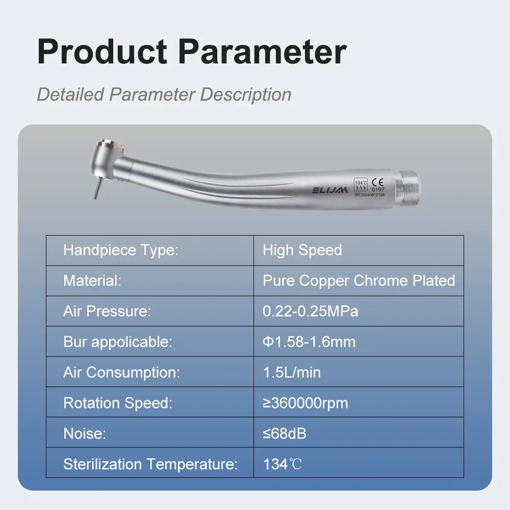 B2/M4 Torque/Standard Head Dental High Speed Handpiece Single Water Spray Push Button Low Noise Turbine Dentistry Equipment Tool