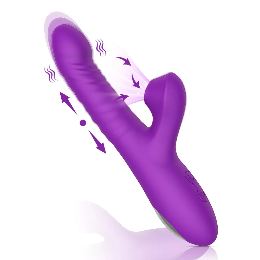 Adult adult sex products, female G-spot telescopic sucking vibrator, masturbating massage, AV vibrator