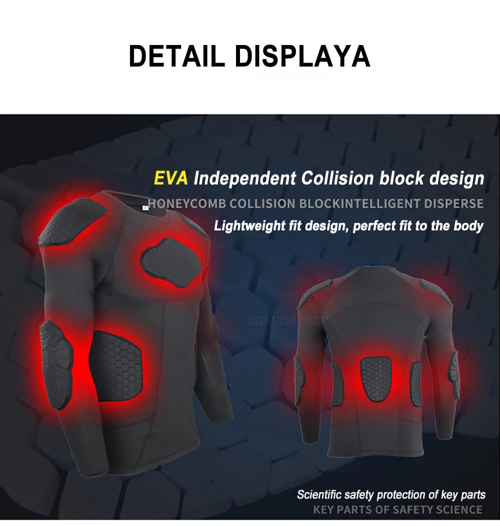 Motorcycle Full Body Armor Jacket Protective Moto Underwear Anti-collision Motorbike Riding Clothes Honeycomb Pad Motocross Tops