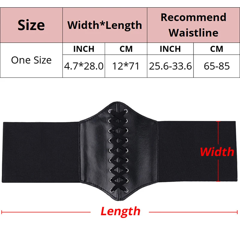 YBFDO Women Corset Shapewear Belts Slimming Waist Body Shaper Elastic Waistband Croset Gothic Dress Girdle Tummy Control Fajas