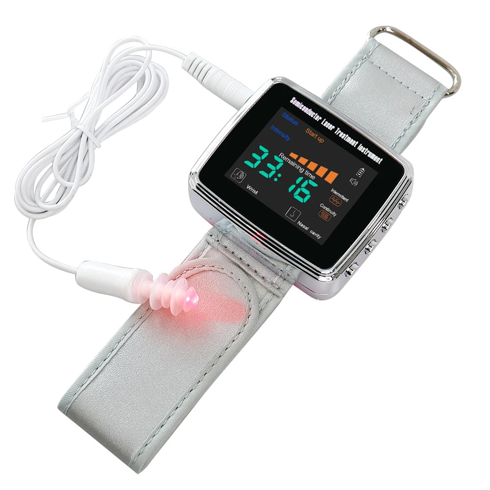 15 Laser 650nm Laser Therapy Wrist Watch LLLT for Diabetes Hypertension Cholesterol Treatment Laser Rhinitis Physiotherapy