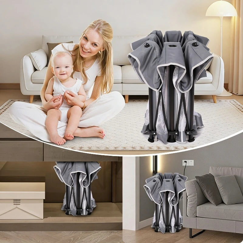 Foldable Baby Game Fence Portable Safety Enclosure for Home Crawling & Learning to Walk,  Protective Barrier Indoor/Outdoor Use