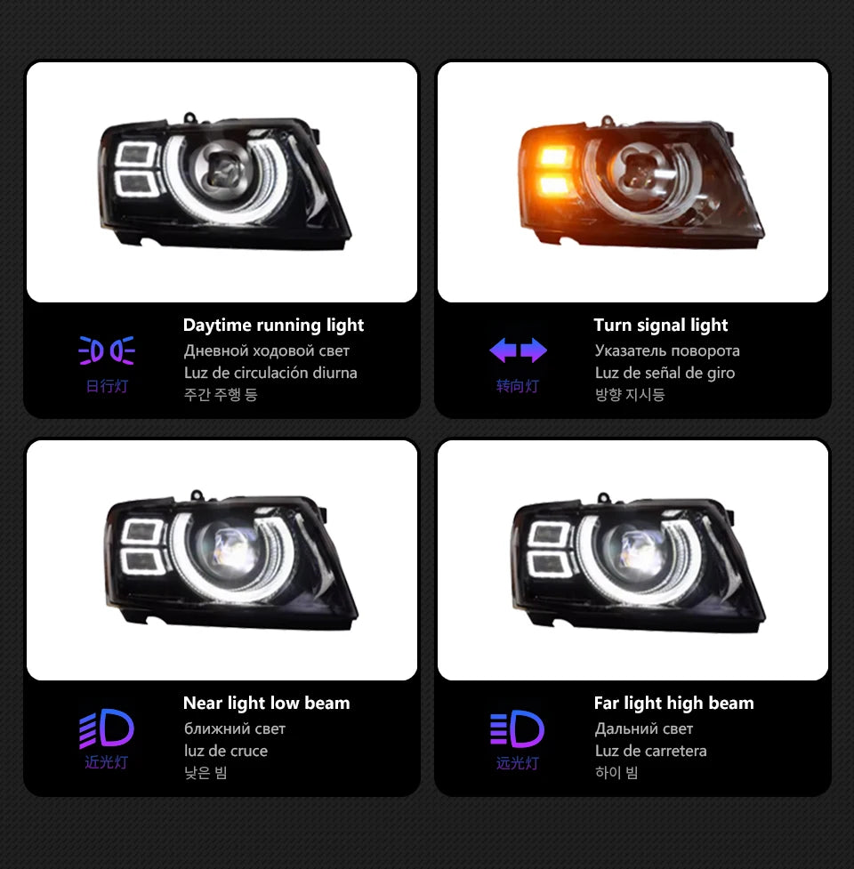 Car Lights for Patrol Y61 2005-2022 LED Auto Headlights Assembly Upgrade Defender Style Design Bifocal Lens Exterior Accessories