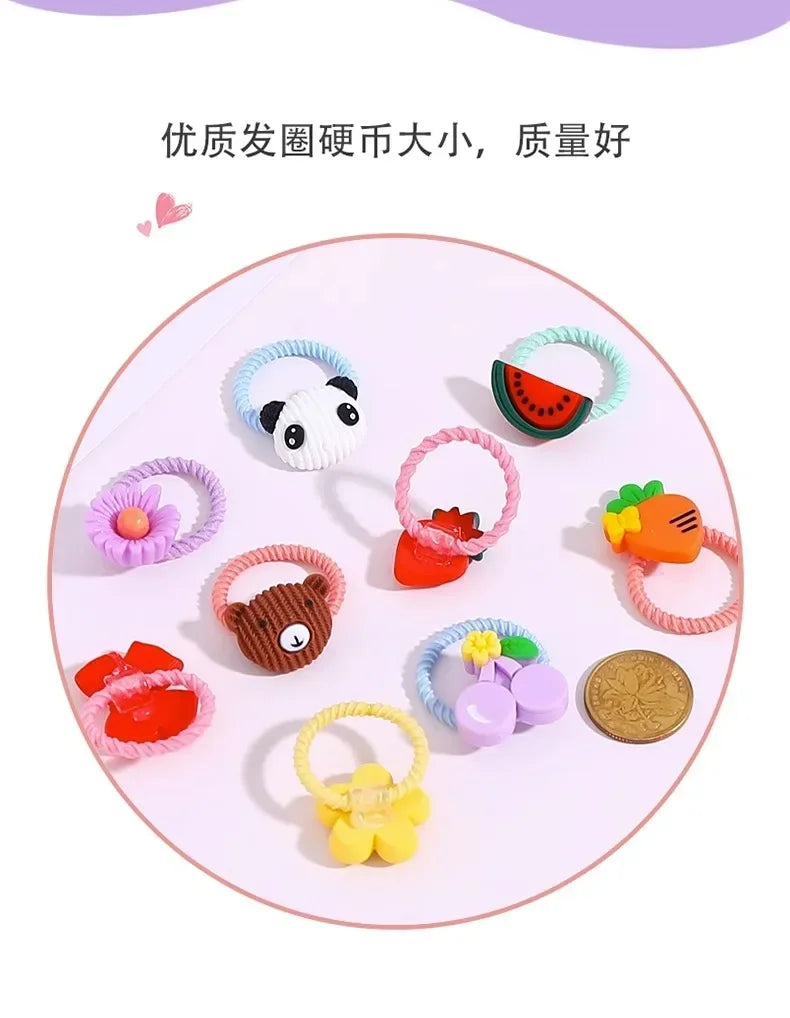 Children's Rubber Bands Do Not Harm Hair Girl Headbands Korean Baby Accessories Rings Tie Rubber Bands Little Girl Headbands