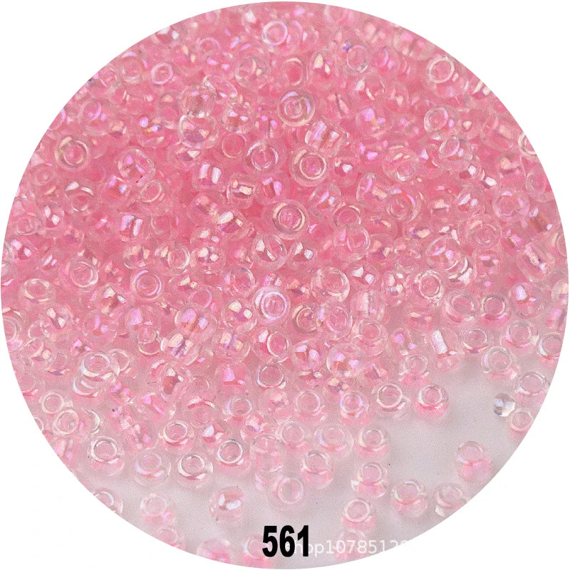 1.5mm 2mm 3mm 4mm Cezch Clear AB Colorful Glass Beads 15/0 12/0 8/0 6/0 Loose Seedbeads for Needlework Jewelry Making DIY Sewing