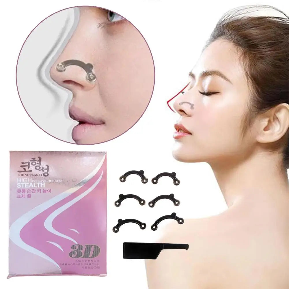 A set Beauty Nose Up Lifting Bridge Shaper Nose Clip Nose Bridge Straightening Nose Curler Massage Tool Nose Shaping Clip
