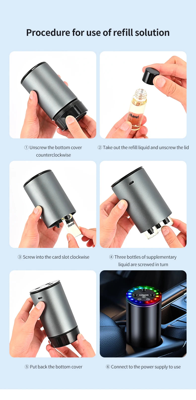 Car Electric Air Diffuser Aroma Compact Car Diffuser for Long-Lasting Aromatherapy Car Air Freshener For Removing Odors