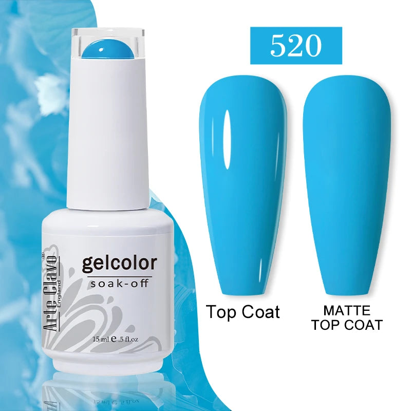 Arte Clavo 15ml Gel Polish Hybrid Varnishes 179 Colors Nails Art For Manicure Soak Off UV Need Top Base Primer Gel Nail Polish