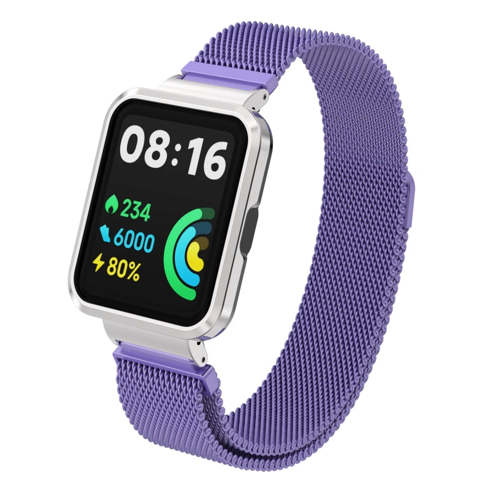 Milanese Strap For Xiaomi Mi Watch Lite Smart Watch Metal Frame Protector Case Bracelet Watchband For Redmi Watch 2 Lite Correa