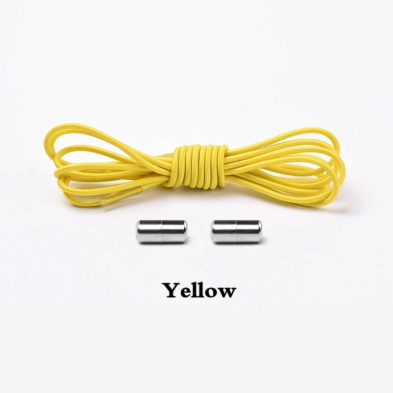Elastic Laces Sneakers Round Shoelaces without ties Rubber No Tie Shoe laces Shoes Kids Adult Quick Shoe lace Rubber Bands