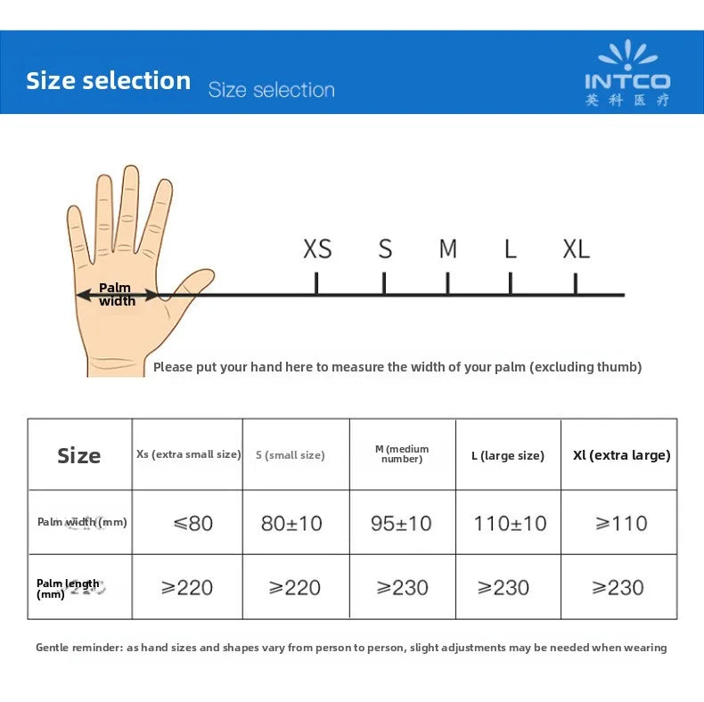100PCS Nitrile Exam Gloves Heavy Duty Food Grade Latex & Powder Free High Elasticity for Medical Food Service Cleaning