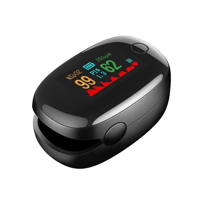 MINK Finger Clip Heart Rate Meter Measure Finger Oximetry PI Value Monitor Pulse Black Gem Oximeter Heart Rate Monitor Portable