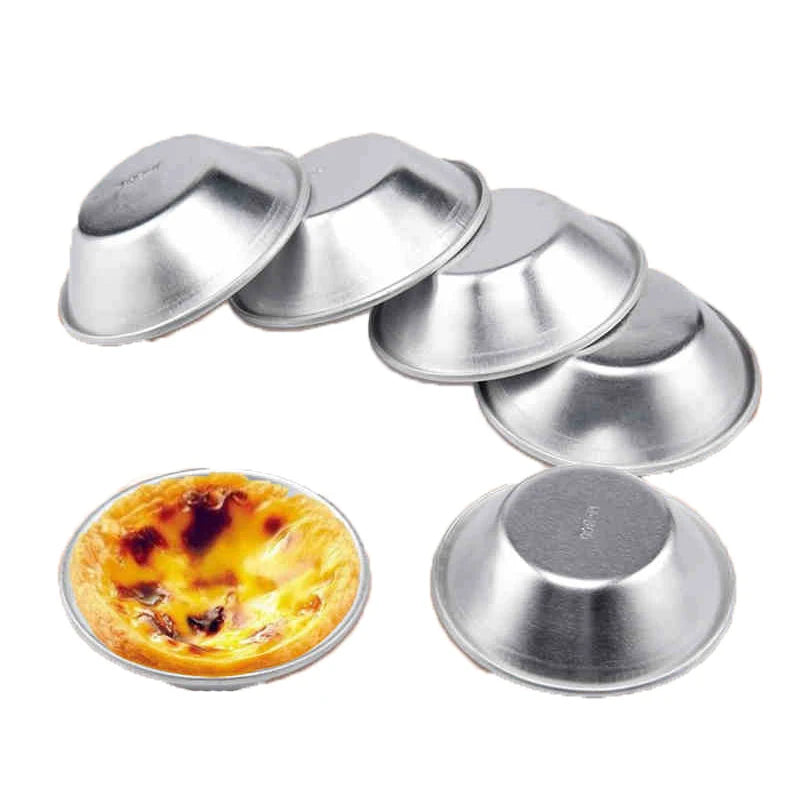 Reusable Aluminum Alloy Egg Tart Mold Baking Accessories Cookie Pudding Mould Mooncake Mold Baking Tools