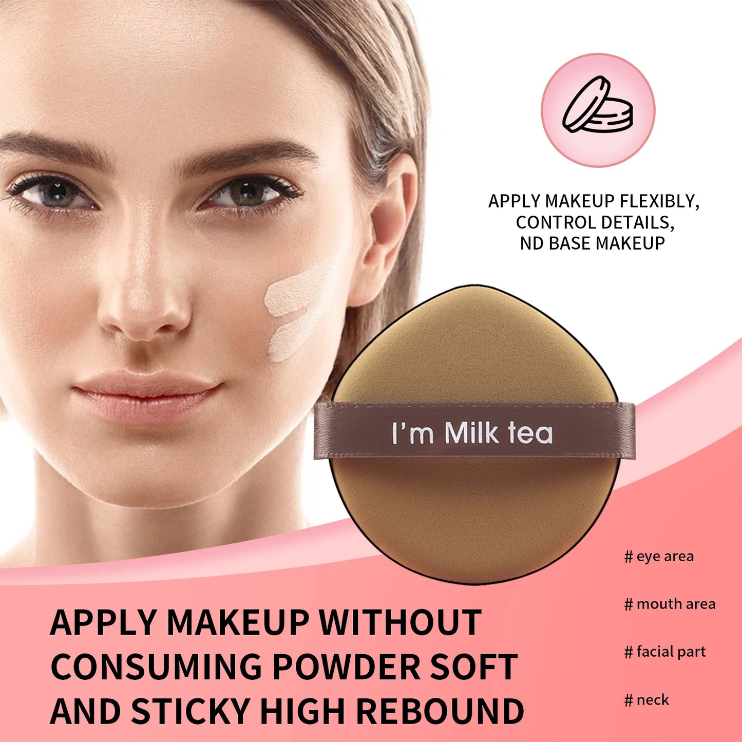 powder puff, 7pcs/box super-soft cushion  wet make-up sponge foundation powder powder BB cream special make-up tool