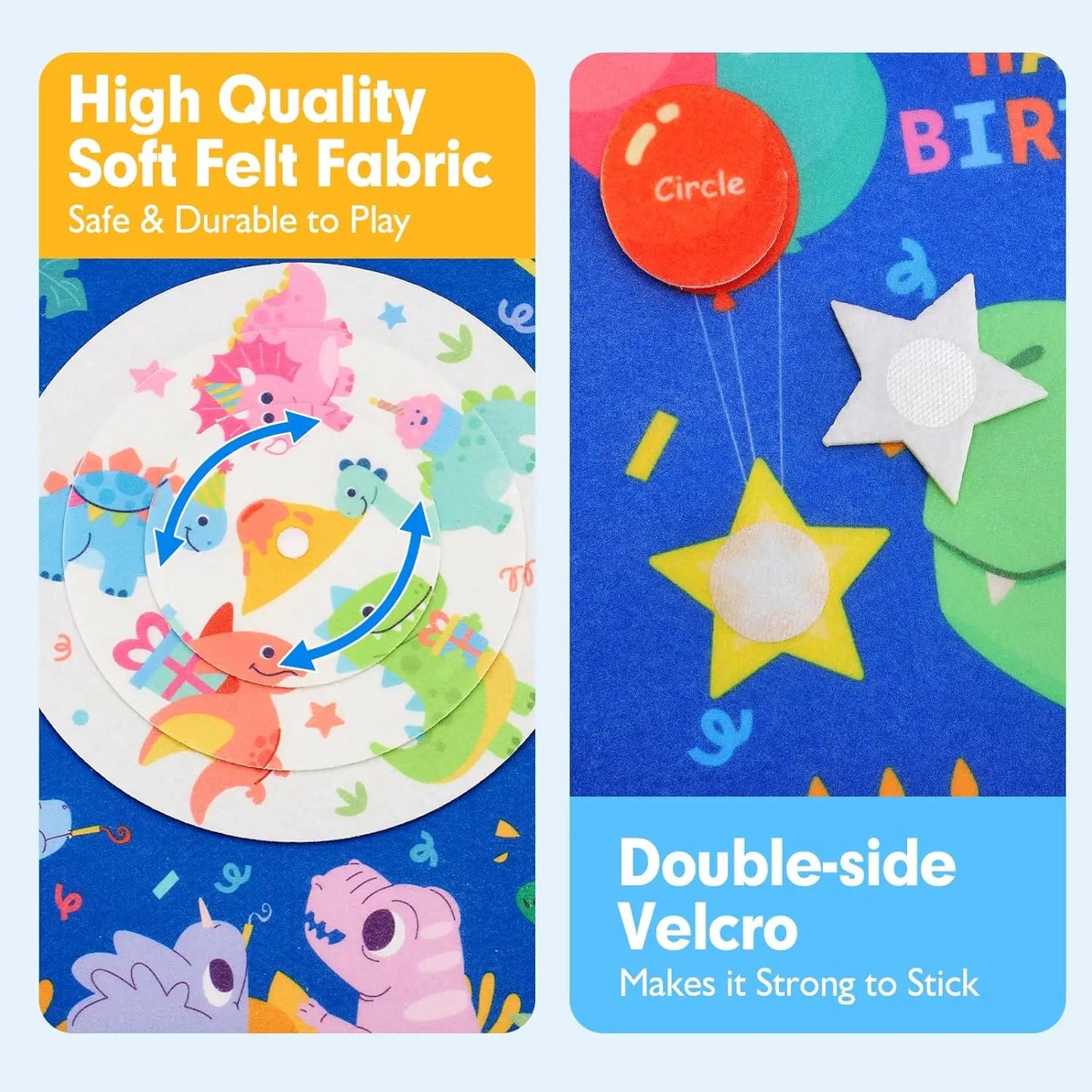 Toddler Busy Board Montessori Toys Learning Educational Activities Travel Toy Dinosaur Dress up  Sensory Life Skill Backpack