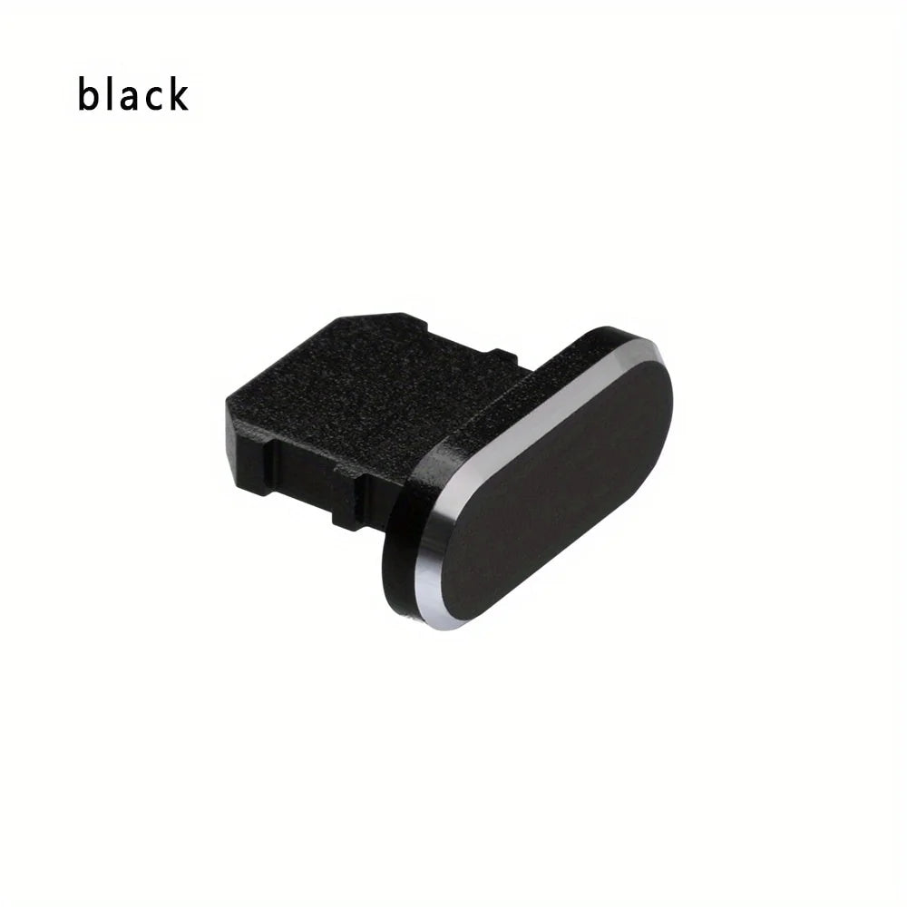 1pc Colorful Metal Anti Dust Charger Dock Plug Stopper Cap Cover Charging Port  for iPhone 14 13 12  11/Xs/R/8/7 SE Metal Plug