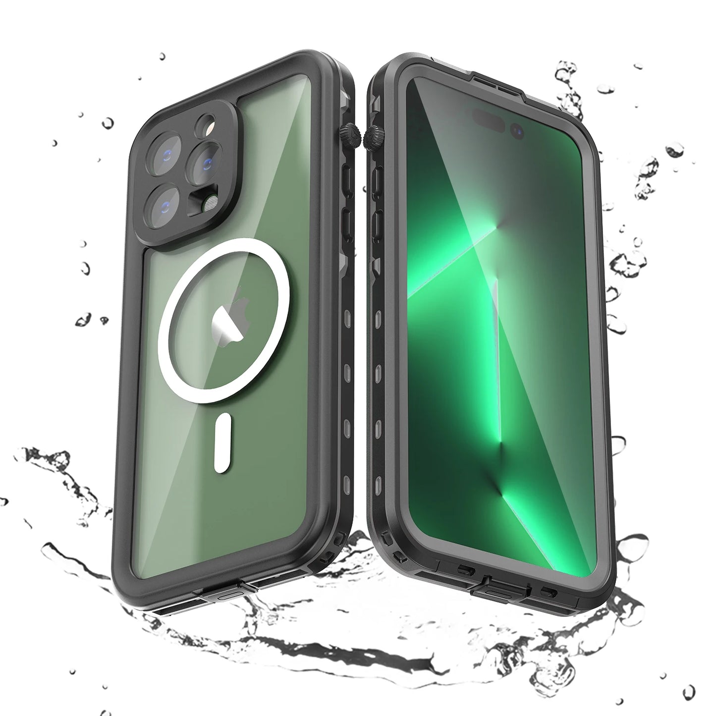 Magnetic Charging IP68 Waterproof Case For Apple iPhone 16 15 14 13 Pro Max Plus Drop proof Cover Diving Swim outdoor sport