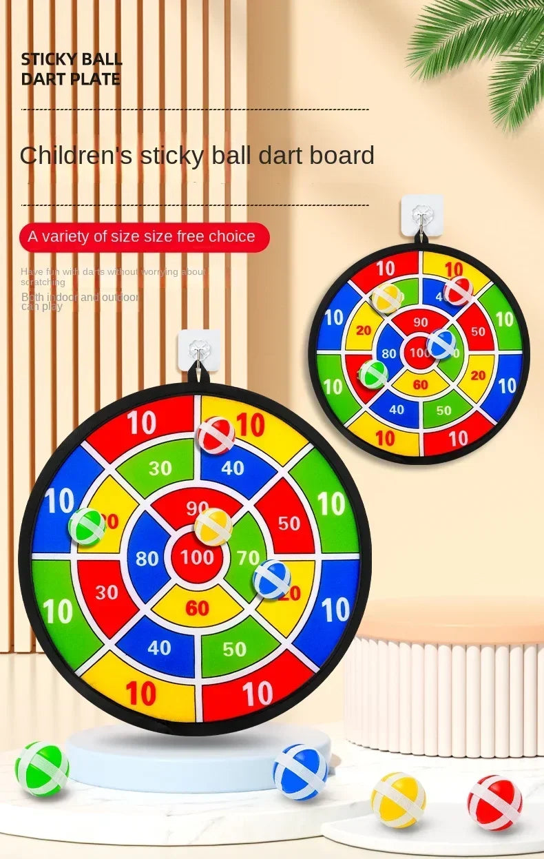 Large Hard Plate Kids Sticky Ball Toy Sticky Ball Indoor Dart Target Plate Outdoor Parent-Child Suction Cup Ball