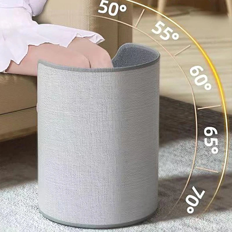 Electric Foot Heater Under Desk Silent Foldable Leg Warmer Thermostat Auto Shut Off Timer Office Home EU/UK Plug