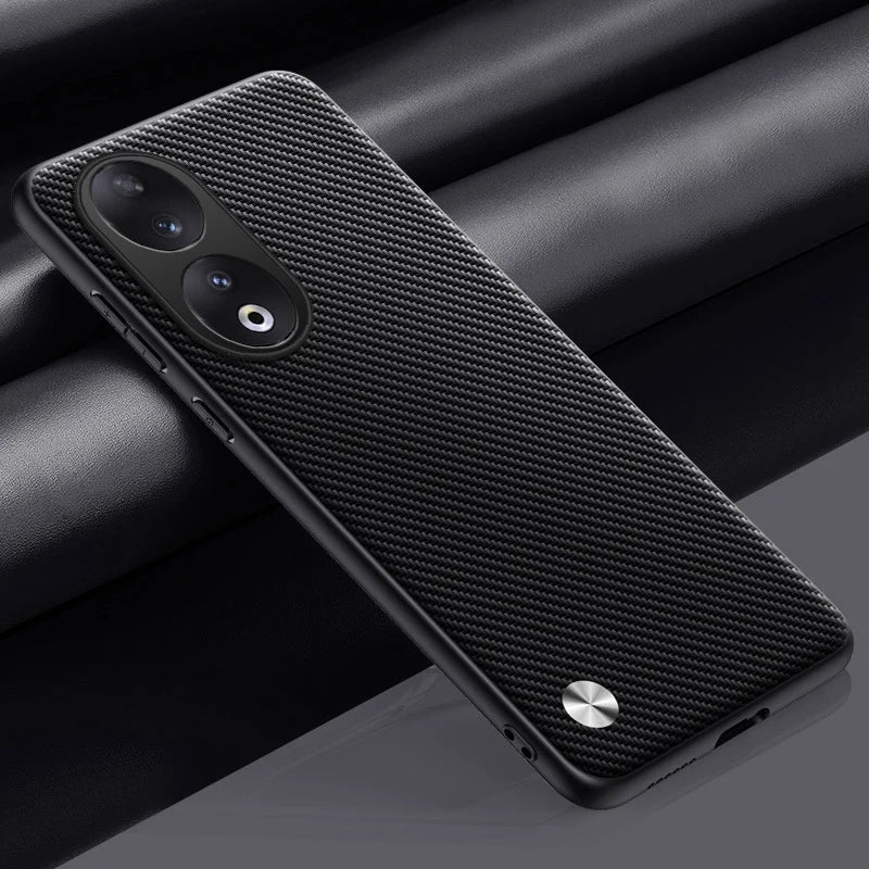 Luxury PU Leather Case For Honor 90 Back Cover Matte Silicone Shockproof Full Protection Phone Case For Honor 90 Honor90 Coque